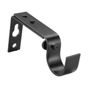 Adjustable Curtain Rod Bracket In Black/White Rod Holder For Home Decoration And Easy Installation