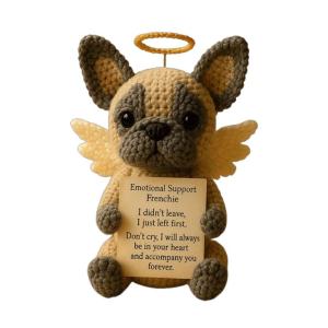 ของเล่นสุนัขตุ๊กตารำลึกผ้าโครเชต์ถักมือผ้ากำมะหยี่ปลอดภัยสำหรับเด็กและผิวบอบบาง