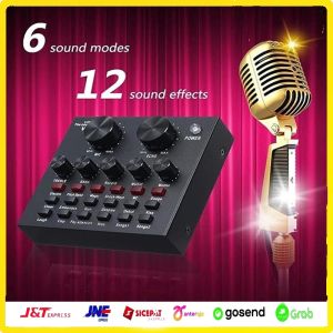 V8 External Sound Card USB  Mixer Audio Live Broadcast