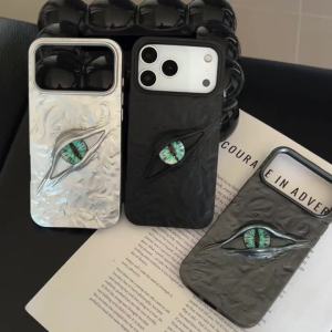 3D Creative Evil Eyes Phone Case For iPhone 17 16 15 14 13 12 11 Pro Max Plus 17Air Soft Devil Demon Eye Shockproof Back Cover