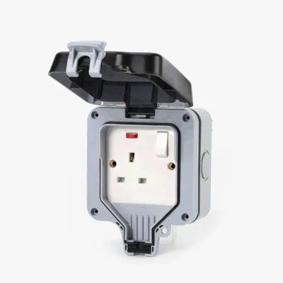 Weatherproof Cover / Waterproof Cover IP66 With 13A Socket Neon Wall Switch Single/Double