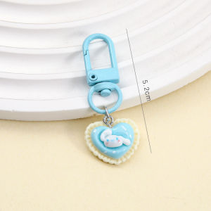 ZEEMIN Christmas Sanrio Bear Cinnamoroll Pendant Keychain Kawaii Rice Balls Rice Balls Children Resin Keychains Women Bags Keychains Girls Gifts