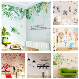 Decal dán tường dán tường dán kính mẫu ngẫu nhiên siêu dễ thương có sẵn keo