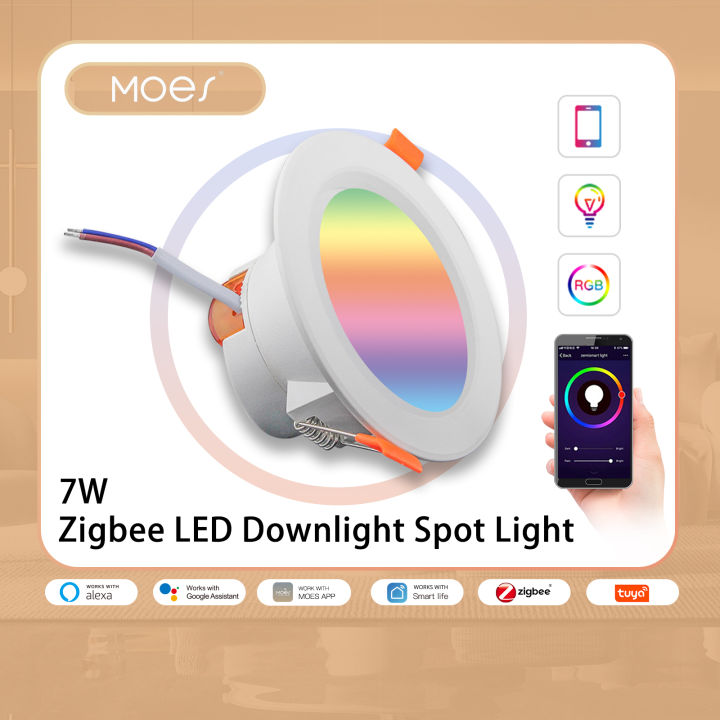 MOES%20Zigbee%20Smart%20LED%20Downlight%20%20Dimming%20Round%20S%20pot%20Light%207/10W%20RGB%20Color%20Changing%20Warm%20Cool%20light%20Alexa%20G%20oogle%20Home%20Vocie%EF%BC%88Need%20Gateway%EF%BC%89%20-%20Image%202