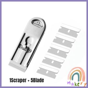 Makery Home Cleaning Scraper Multi-Purpose Cleaning Tool with Replaceable Blade Kitchen Glass Wiper