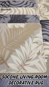 Socone Trendy Printed Sherpa Jacquard Carpet 80x120cm/120x160cm Non Slip Felt Back Soft Fluffy