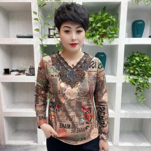 Áo nữ trung niên mẫu K58 chất thun coton co giãn 4 chiều full size 40-80 kg