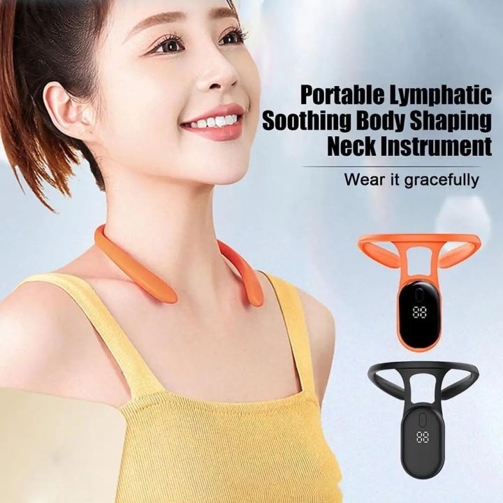 Neck Instrument 【ZAKA ZAKA】 Ultrasonic Portable Lymphatic Soothing Body Shaping Neck ...