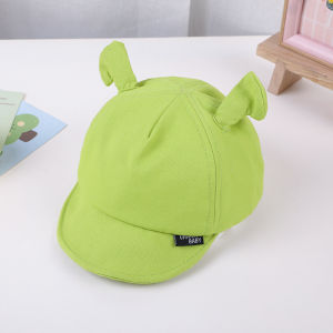 Cartoon Baby Baseball Cap Green Funny Kids Bucket Hat With Ears Spring Summer Toddler Boys Girls Fisherman Hats Beanie