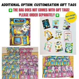 Kids birthday goodie bag gift return gift fan bubble stick set  customization gift tags