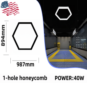 IP65 Waterproof Honeycomb Hexagon Light led 220V for Car Wash Auto Wrap Painting Room Barbershop