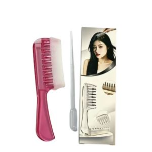 Liquid Guiding Comb Hair Scalp Massage Applicator Sisir Urut Kulit Kepala Serum Minyak Rambut Anti Bocor Wide Tooth