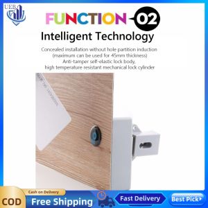[Ueb Wholesale Center] T3 Cabinet Lock Invisible Sensor Cabinet Smart Lock RFID IC Card Shoe Drawer Door Lock Automatic Authorization Locker Smart Cabinet Lock for Furniture