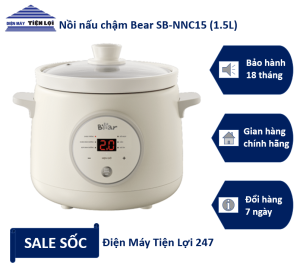 Nồi nấu chậm Bear SB-NNC15 (1.5L) - Điện Máy Tiện Lợi 247 - Giao hàng miễn phí
