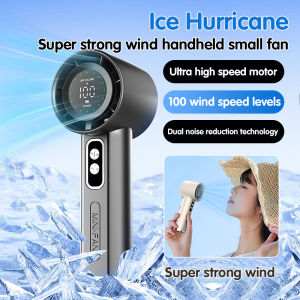 Hot selling summer cooling artifact! Outdoor portable mini fan high speed USB charging digital display noiseless handheld small fan