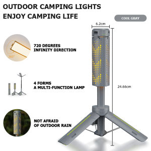 Camping Light Telescopic Camping Lantern with Storage Bag Collapsible Magnetic 8000mAh Battery Rechargeable Outdoor Portable Lights