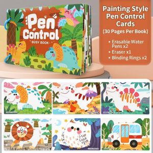 OSSDE Erasable Pen Control Busy Book for Kids | 4 Themes Montessori Educational Toy