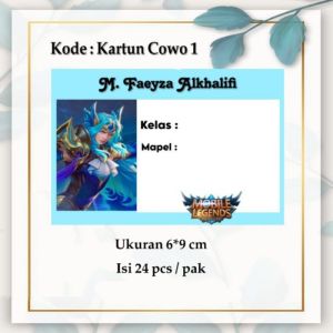 Stiker Label Buku Mapel 24 Pcs Bisa Pake Foto HD Custom Nama Anak Sekolah Sticker Mata Pelajaran