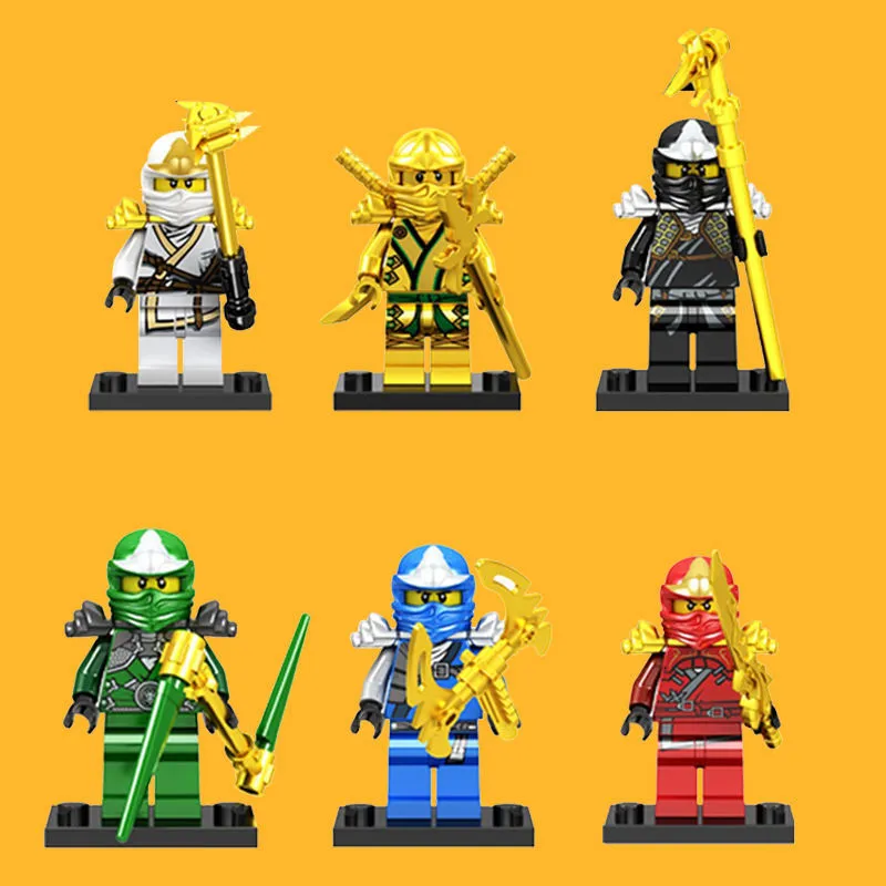 Compatible with LEGO Season 11 brick minifigures NINJAGO® Gold