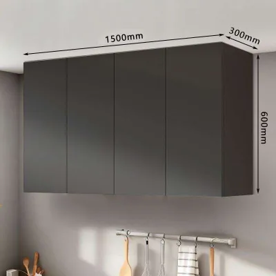 Aluminum alloy kitchen wall hanging storage cabinet