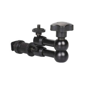 Black 7" Adjustable Friction Articulating Magic Arm for DSLR Camera Camcorder LCD Monitor LED Flash Aluminum Alloy