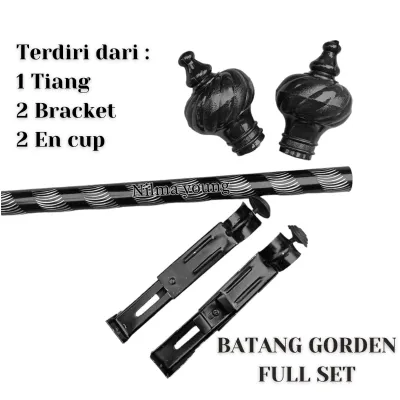 Batang Gorden Fullset 50 - 300 cm | Lengkap Tiang Gorden bisa request ukuran | Seriaria