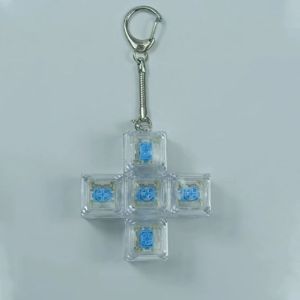 GOLDVAULT 4/5 Keys Finger Keyboard Button Keycap Stress Relief Fidget Keychain Pass The Time Decompression Keychain Adult