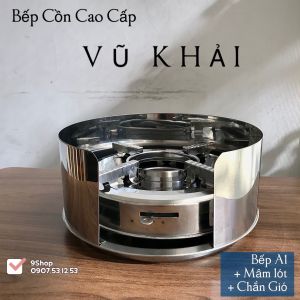 Combo Mâm Lót 26cm + Chắn Gió Inox 430 Cao Cấp - Thương Hiệu Vũ Khải