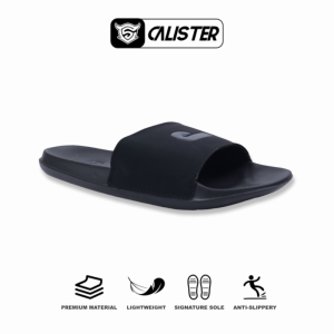 Calister - Sandal casual pria full black series
