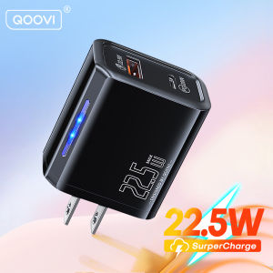 QOOVI 22.5W 5A Nhanh Chóng Sạc + 20W PD 3.0 Chúng Tôi Bộ chuyển đổi phích cắm sạc nhanh 4.0 3.0 SCP Nhanh Chóng sạc điện thoại iPhone iPad điện thoại di động Android USB C Tường cổng sạc du lịch tiện lợi