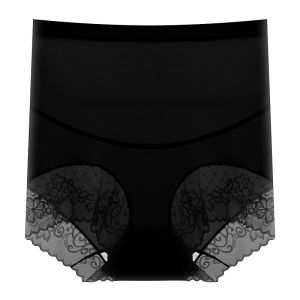 Maniyun High Waist Tummy Control Panties Lace Side Hip Lifter Underwear Comfort Breathable Pants