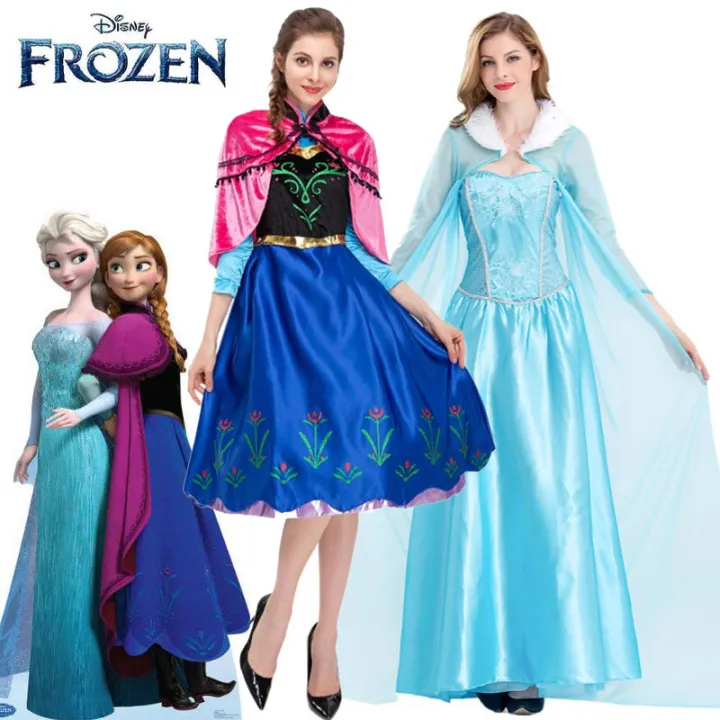 Women Frozen Elsa Costume Snow Queen Cosplay Dresses For Women Anna  Princess Dress Halloween Drama Performance Costume | Lazada PH