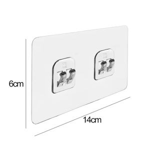 เบ็ดแบบยึดติดติดผนังอเนกประสงค์ขนาด5/10/20ชิ้นแผ่นกาวที่แข็งแรงตะขอแบบโค้งงอติดในห้องครัวห้องน้ำตะขอผนังติดกาวด้วยตนเอง