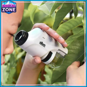 Pocket Microscope Mini Microscope Handheld LED Light 60X 120X Portable Educational Science Gift