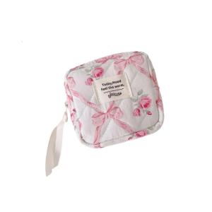 Adorable Butterfly Print Makeup Organizers Waterproof Portable Design Multiple Pockets For Cosmetics Storage