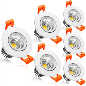 AC220V หรี่แสงได้6ชิ้น5W ดาวน์ไลท์โคมไฟ LED เอพิสตาร์ดคอปชิปไฟเฉพาะจุดโคมไฟติดเพดานปิดภาคเรียนสำหรับส่องสว่างในบ้าน