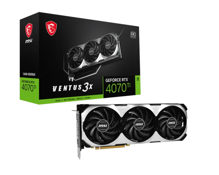 MSI RTX 4070 TI VENTUS 3X 12G OC GRAPHIC CARD