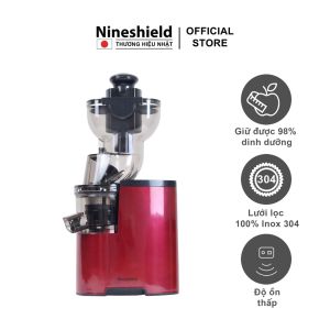 Máy ép chậm trái cây cổ to Nineshield ép hoa quả mạnh mẽ lọc sạch bã công nghệ ép lạnh KBF8S - Bảo hành 1 năm