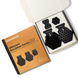 SKRUBBIRD - Ultimate Scrubber Series 2.0 - Silicone - Body Scalp & Face + Hook & Holder | Deep Clean & Hygienic