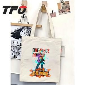 TFO Tote Bag One Piece the Straw Hat Pirates Monkey D. Luffy Versatile Ideal for College School