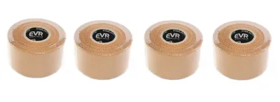 Rigid Sports Tape (4xBrown) | High Adhesion | Joint Support | Ankle Knee Wrist Strapping | 3.8cm x 13.7m