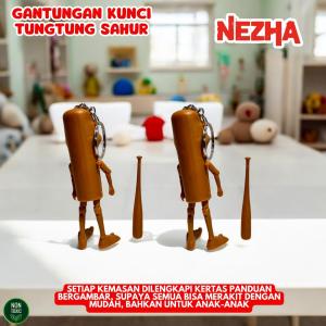 Tung Tung Sahur Mainan Anomali DIY Action Figure Karakter Artikulasi Bisa DiGerakkan Merakit Dummy Lengkap Boneka Tongkat Penghilang Stress Untuk Hadiah Unik Gantungan Kunci Dan Tas Anak Aksesoris Koleksi Pajangan Hiasan Meja Mainan Fidget Toys Edukatif