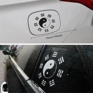 dncnf Chinese Bagua Yin Yang Rainbow Sticker/Holographic Vinyl Art Decal/Waterproof Auto Motorcycle Helmet Laptop Graphic Ornament 5B8Q6