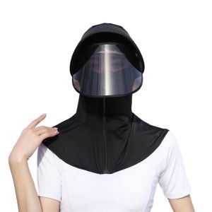 PYA94 Ice Silk Female Sunshade Hat Face Cover Neck Guard Women Sun Hat Casual Windproof Summer UV Protection Cap Women