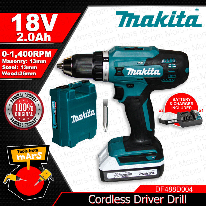 Df488d MAKITA Lithium-Ion Li-Ion Cordless Driver Drill 13mm 38NM (1/2