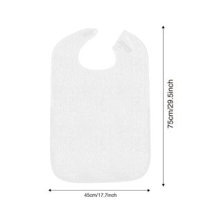 NEMOPH Soft Adult Bib Adjustable Lightweight Dining Clothing Protectors Polyester Machine Washable Dining Cloth Elderly