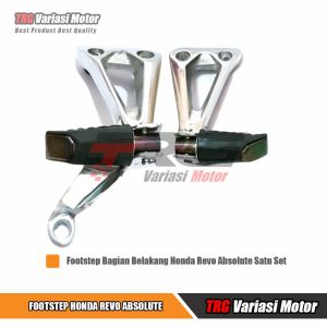 Postep Revo Bostep Revo Footstep Revo Bagian Belakang Satu Set TRG Bahan Tebal Berkualitas Varian Warna Silver Polish