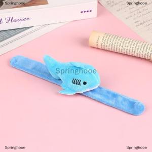[COD] Springhooe Cute Plush Shark Wristband Stuffed Animal Slap Bracelet Slap Rings Slap Band Toy For Kids Party Favor Birthday Gift
