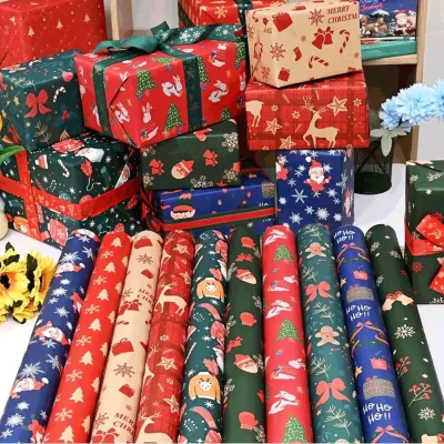 50/20/10 PCS Christmas Gift Wrapper Gift Paper Xmas Present Packing Paper Wrapper