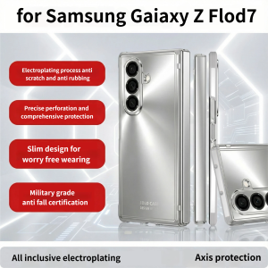 0930[Local Stock] Christmas Halloween For Samsung Galaxy Z Fold 7 electroplated magneticed case with integrated tempered glass front film anti-fingerprint phone case h261009